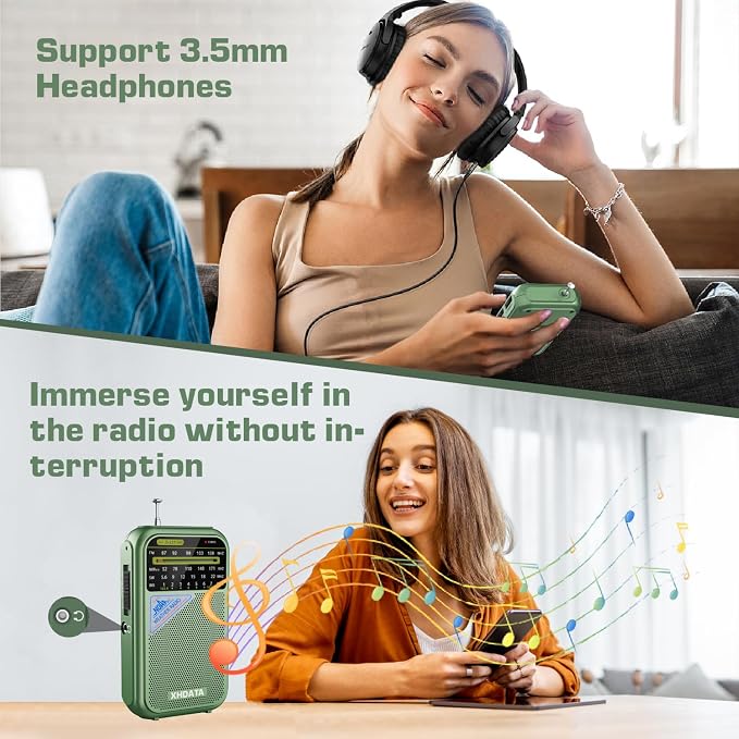 XHDATA D221 NOAA Weather Radio Portable AM FM Shortwave Radio Receiver - Image 6