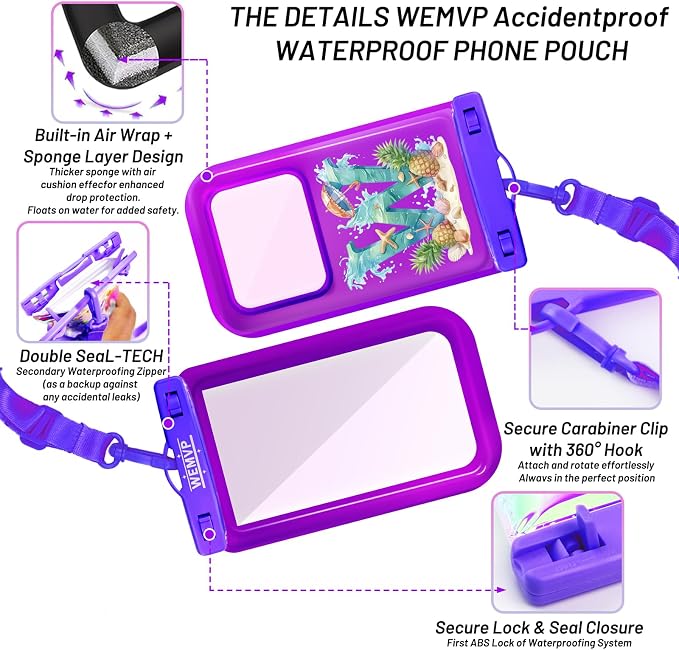 Personalized Initial Waterproof Phone Pouch Case - Image 3