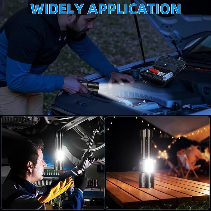 Rechargeable LED Flashlight, Super Bright 99000 High Lumens Flash Light - Image 8