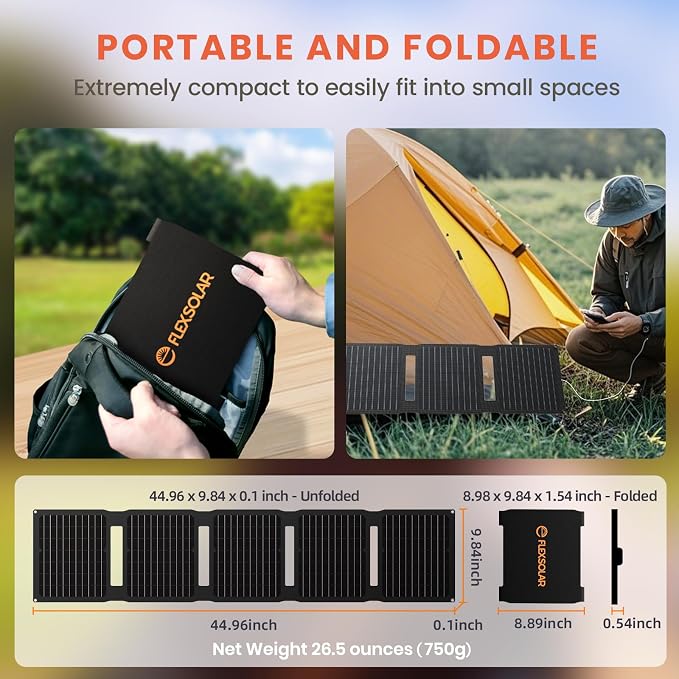 Upgraded FlexSolar 40W Portable Solar Panels Chargers - Image 4