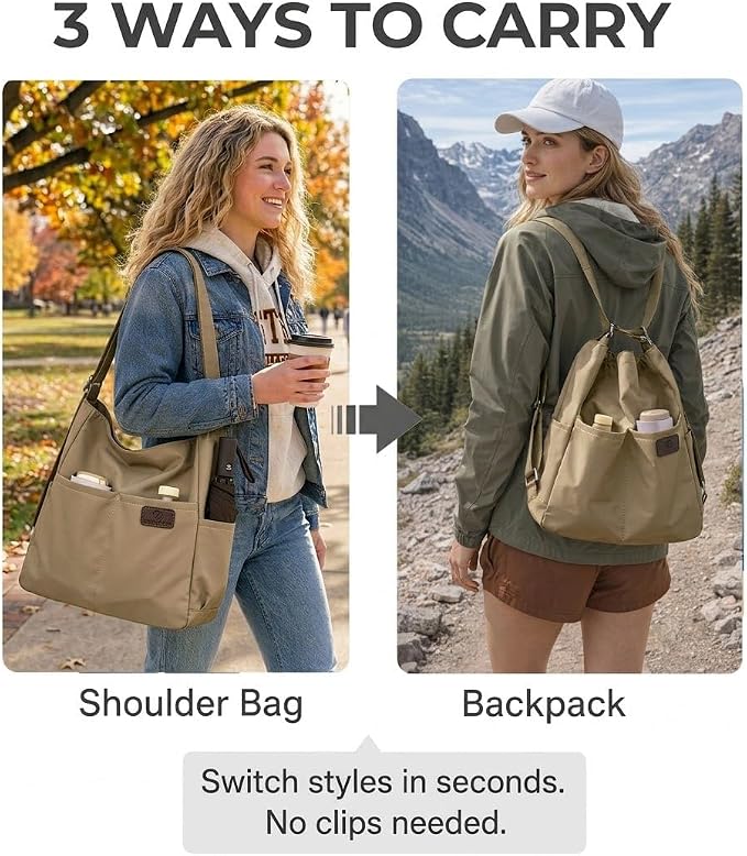 Women's Convertible Backpack Purse - Image 3