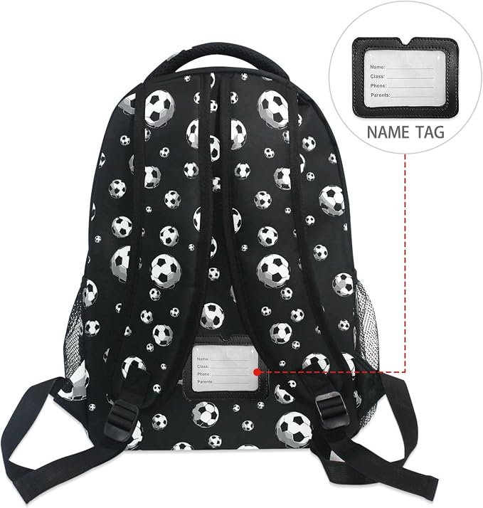 Wamika Football Ice Fire Boy Backpack Soccer Ball Sports School Backpack Kids - Image 6