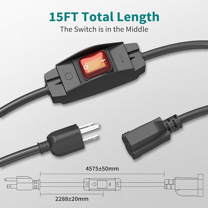 FIRMERST 1875W Outdoor Extension Cord - Image 2