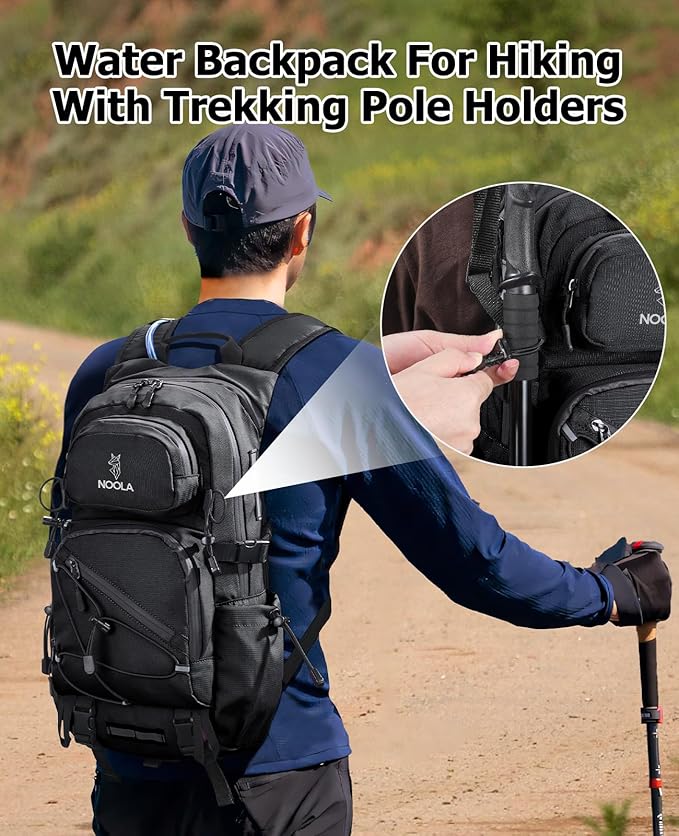NOOLA Hydration Backpack with 3L Water Bladder, 22L / 25L Water Backpack - Image 5