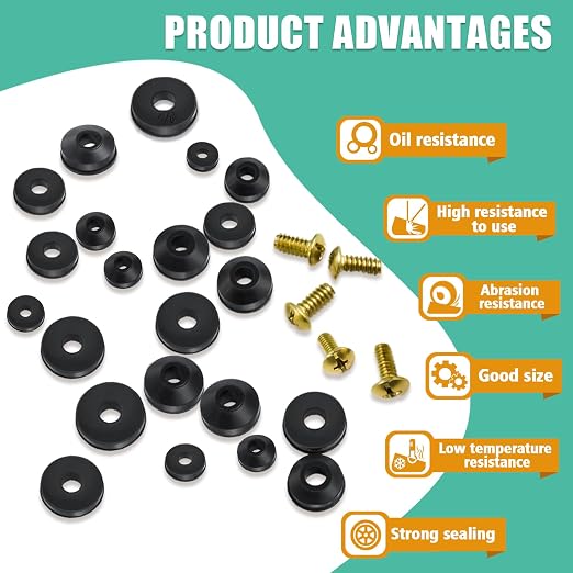 XBVV 106 PCS Faucet Washer Assortment Kit - Image 6