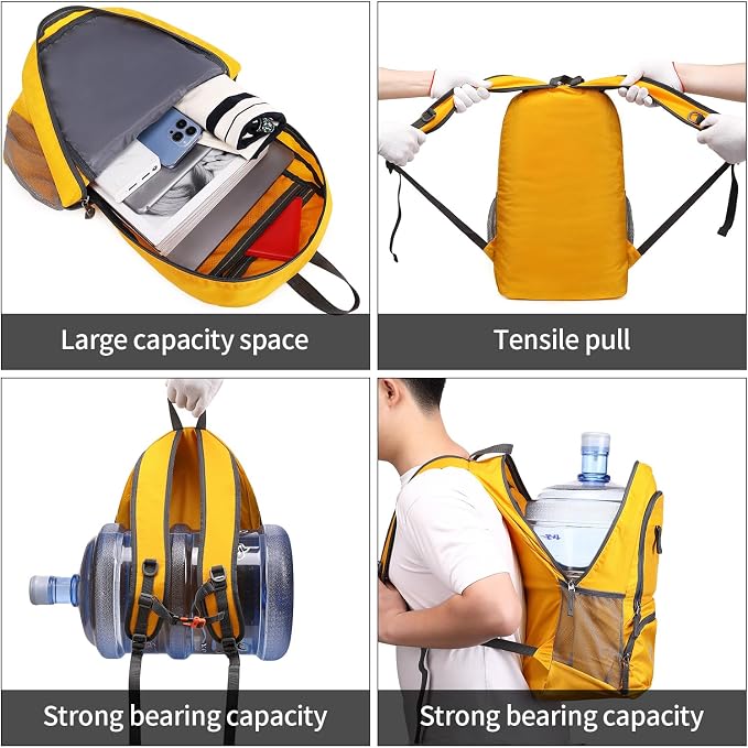 FENGDONG 35L Lightweight Foldable Waterproof Packable Travel Small Hiking - Image 5