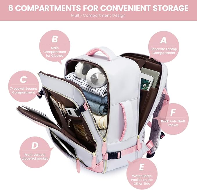 LOVEVOOK Travel Backpack for Women, 40L Carry On Backpack - Image 8
