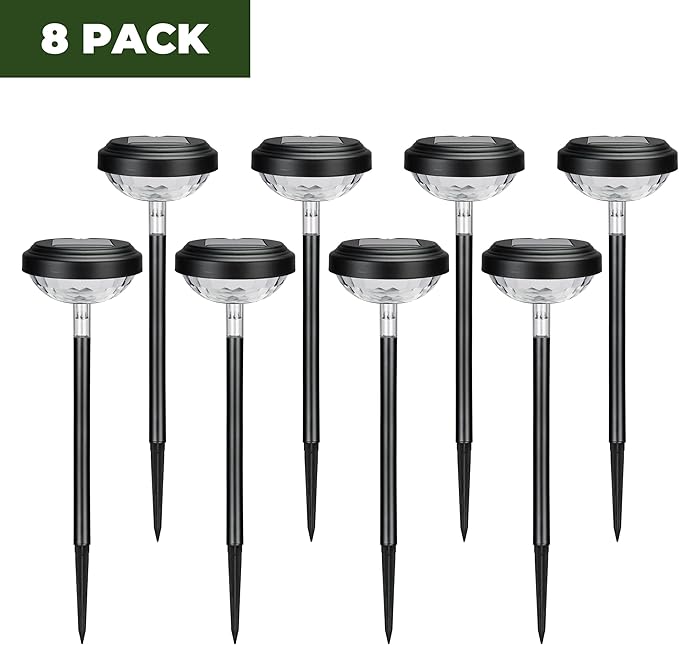 Kingsyard 8 Pack Solar Pathway Lights Outdoor Waterproof IP67, Bright Color - Image 5