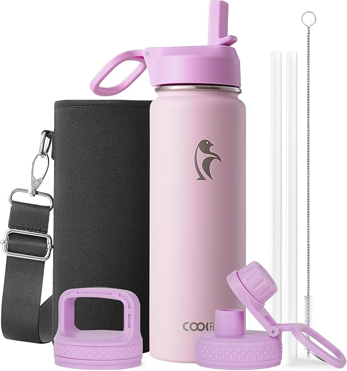 Coolflask Water Bottle 24 oz Insulated by Coolflask