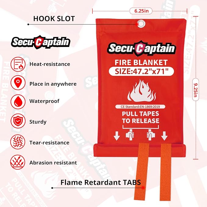SecuCaptain Emergency Fire Blanket - Image 6