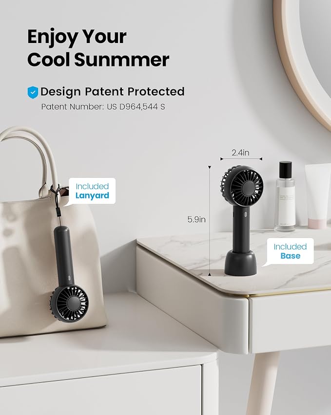 Gaiatop Mini Portable Fan, Small and Powerful, Cute Design 3 Speed Personal - Image 2