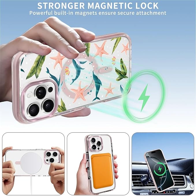 Case for iPhone 16 Pro, Sealife Whale Ocean Wildlife Clear Phone Case - Image 3
