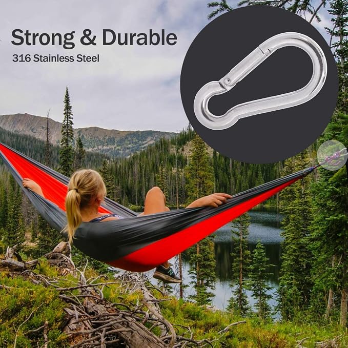 PROND Carabiner Clip, Heavy Duty Carabiner Clips, 316 Stainless Steel Carabiner - Image 7