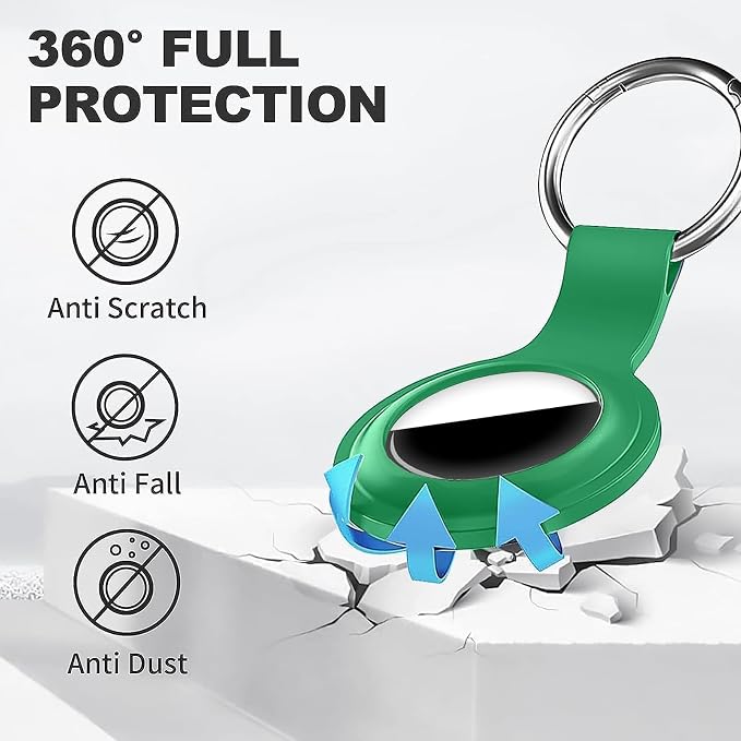 Linsaner Case for AirTag 2nd Gen & 1st Gen, Silicone Holder Keychain Key Ring - Image 3