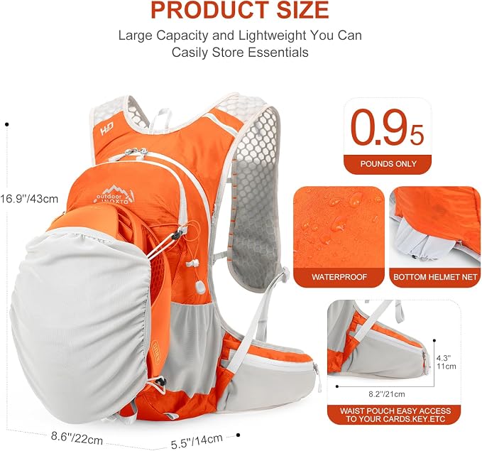 IX INOXTO Hydration Backpack, 18L Lightweight Hiking Backpack - Image 3