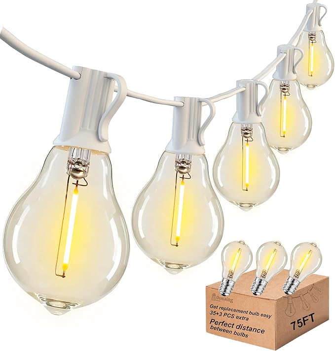 DAMAING Outdoor String Lights 75FT Waterproof Patio Lights by Lifeisgood
