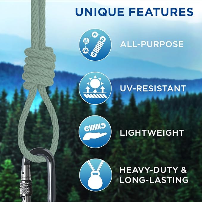 TECEUM Cotton Rope 3/16” – 50 FT – Strong All-Purpose Braided Rope – Natural - Image 4