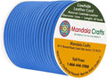 Mandala Crafts Round Cowhide Genuine Blue Leather Cord by MandalaCrafts