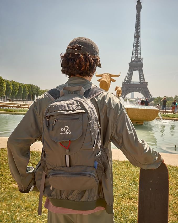 WATERFLY Small Lightweight Packable Backpack: 20l Ultra Light Foldable Travel - Image 2
