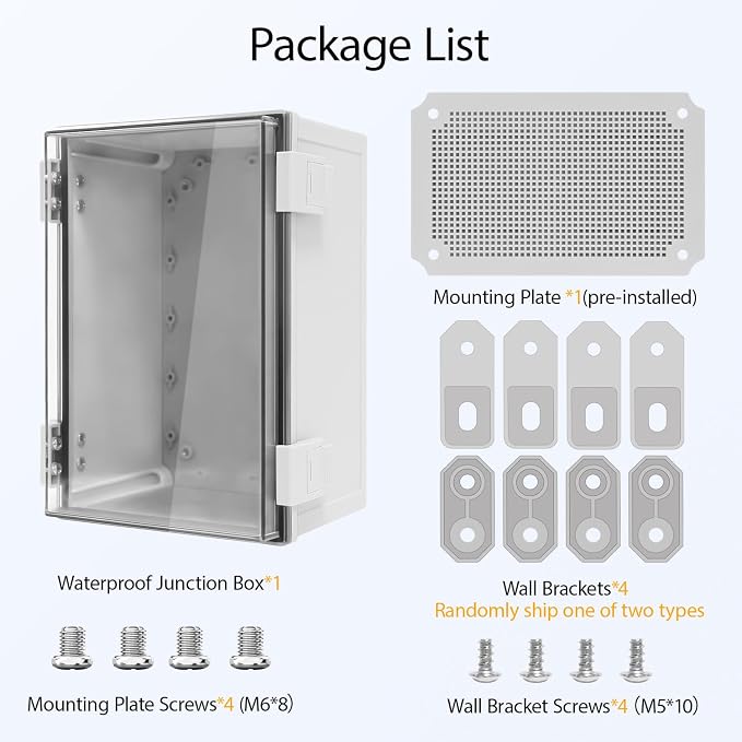 Junction Box IP65 Waterproof Dustproof ABS Plastic Enclosure, Outdoor and - Image 7