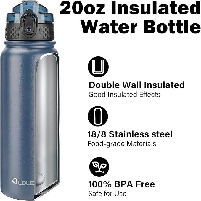 Oldley Insulated Water Bottle 20oz Water Bottles - Image 4