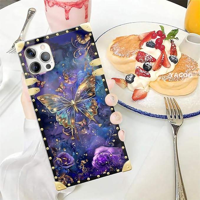 Compatible with iPhone 12 Pro Max Case, Glistening Golden Butterfly Vibrant - Image 5
