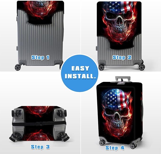 Luggage Cover Protector for 19-20 Inch Suitcases, TSA Approved Elastic Travel - Image 6