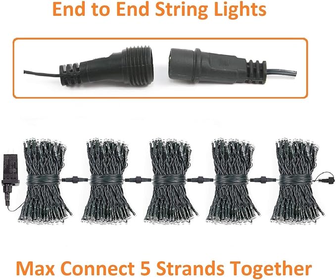 2-Pack Connectable Christmas Lights Outdoor, Total 164FT 400LED Christmas - Image 8