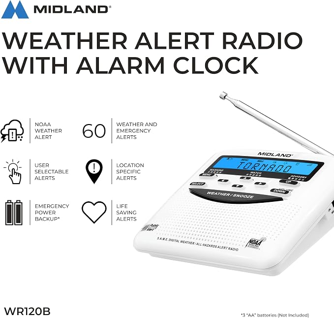 Midland - WR120B - NOAA Emergency Weather Alert Radio - Localized Programming - Image 5