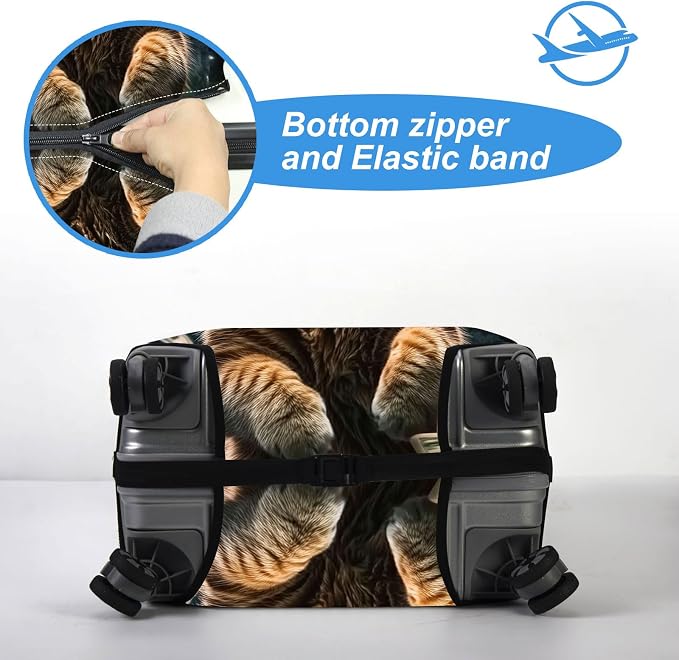 Luggage Cover Protector for 19-20 Inch Suitcases, TSA Approved Elastic Travel - Image 5