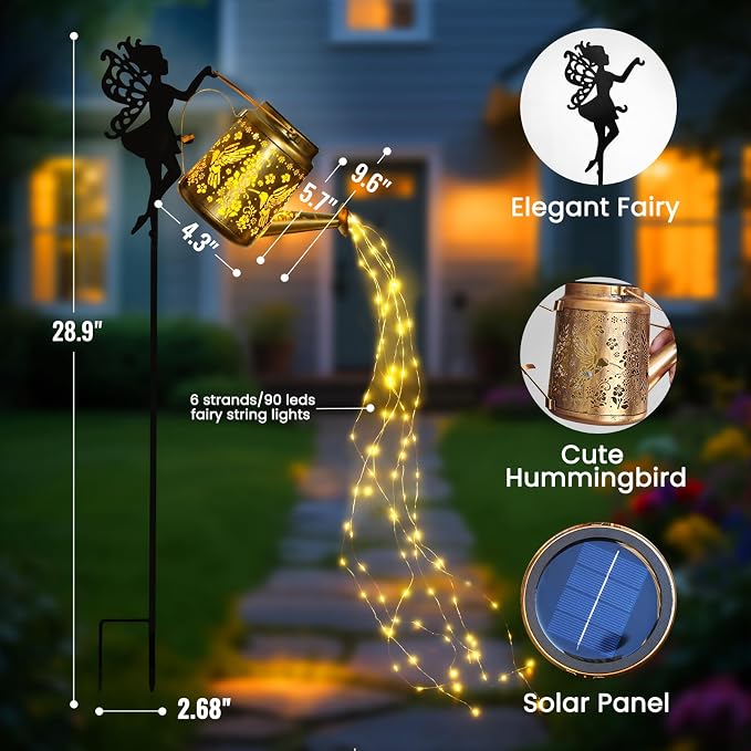 X-PREK Solar Lights Outdoor Waterproof, Fairy Solar Garden Lights Outdoor - Image 7