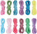 24 Strands 12 Colors 78.7 FT Keychaincord Keychain String Cloth Glitter Round by SOFPLATE