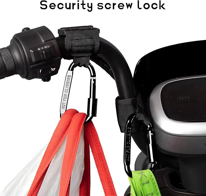 2 PCS UTV Hook for Hanging Headsets, Aluminum Alloy Stroller Carabiner Clips - Image 4