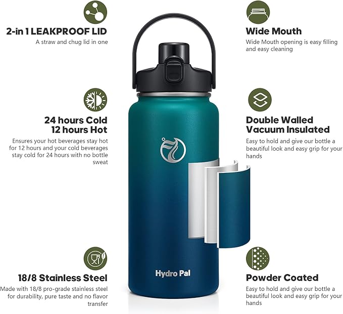 64oz Half Gallon Insulated Water Bottle - Image 3