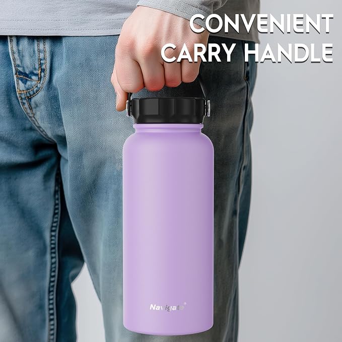 Navigate 32 oz Stainless Steel Insulated Water Bottle, Double Walled Leak Proof - Image 5