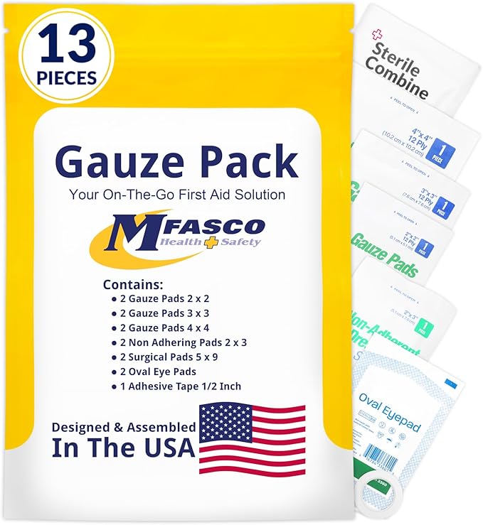 MFASCO First Aid Kit Refill Supplies Gauze Pack Refill by MFASCO