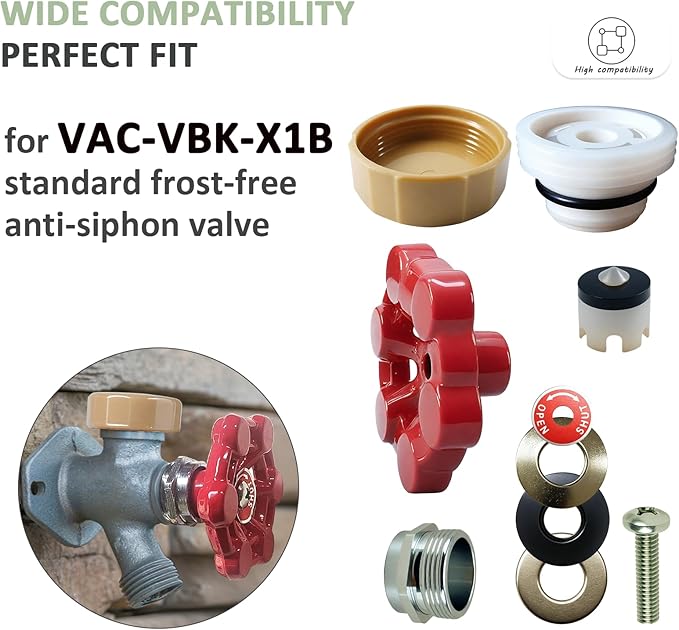 Universal Outdoor Faucet Repair Kit, Wall Hydrant Complete Replacement Kit - Image 5