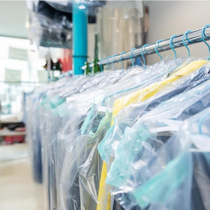 100 Pack Plastic Dry Cleaning Bags 23.6x35.4 Inch Garment Bags - Image 3