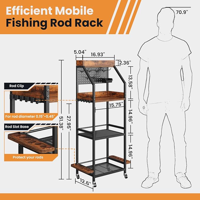 Fishing Rod Holder for Garage - Image 2