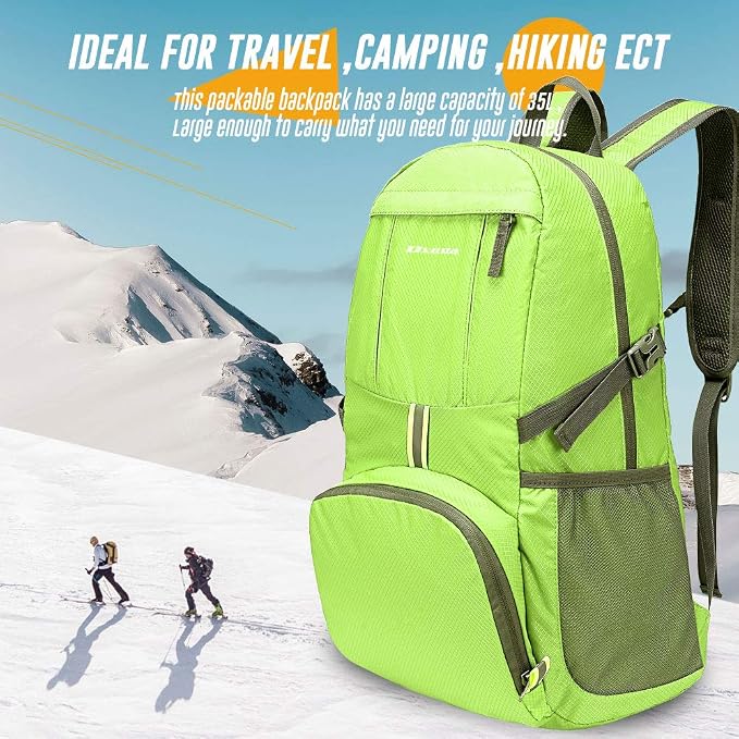 35L Lightweight Packable Backpack Waterproof Durable Hiking Travel Backpack - Image 2
