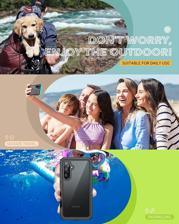 Lanhiem for Samsung Galaxy A36 Phone Case, IP68 Waterproof Dustproof, Built-in - Image 8