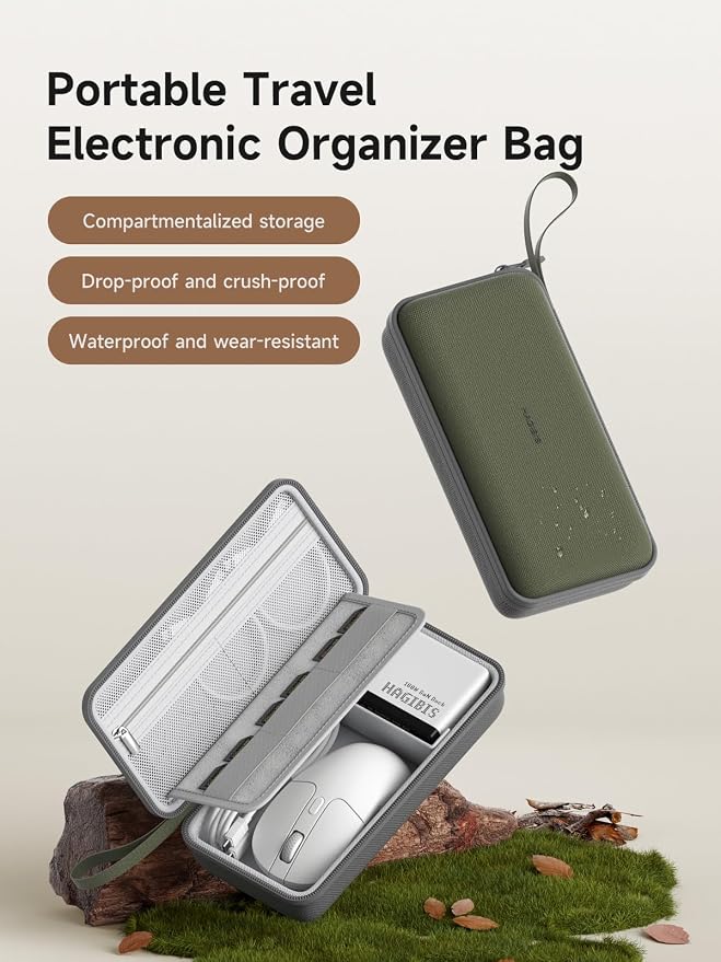 Hagibis Electronics Organizer Travel Case Cable Organizer Bag Pouch Portable - Image 3
