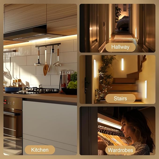 Under Cabinet Lighting, 2 Pack 13 Inch 3 Color Temperatures Motion Sensor Light - Image 7