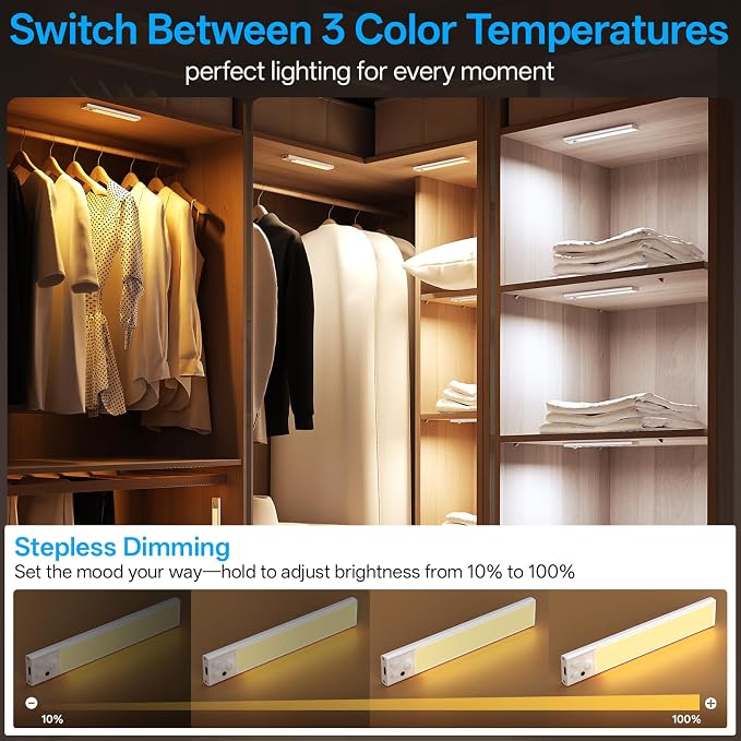 Under Cabinet Lighting Wireless, Rechargeable Motion Sensor Light Indoor - Image 4
