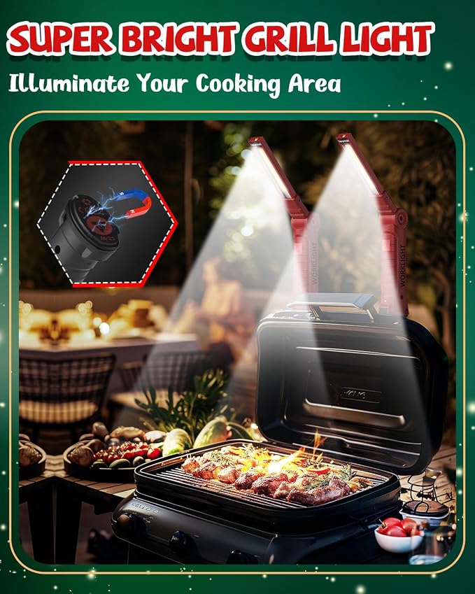 Coquimbo Tool Gifts for Men Dad, Rechargeable Flashlight LED Work Lights Grill - Image 4