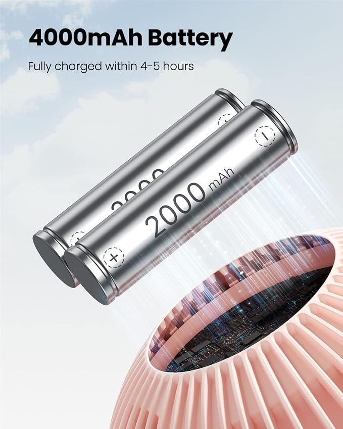 Gaiatop Baby Stroller Fan, 4000mAh Oscillating Mini Portable Fan - Image 4