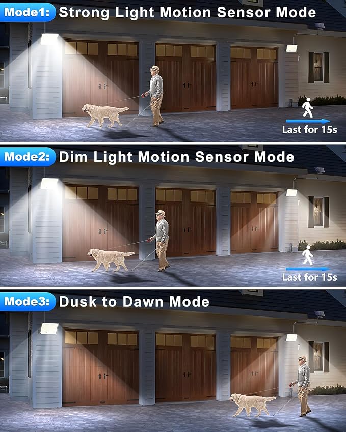 Gusicil Outdoor Solar Lights, Split Solar Motion Sensor Outdoor Lights - Image 3