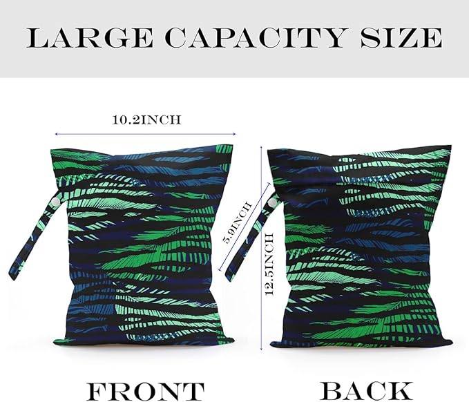 Wet Bag, Wet Dry Bag, Wet Bag for Swimsuit, Dirty Yoga Gym Clothes, Makeup Bag - Image 2