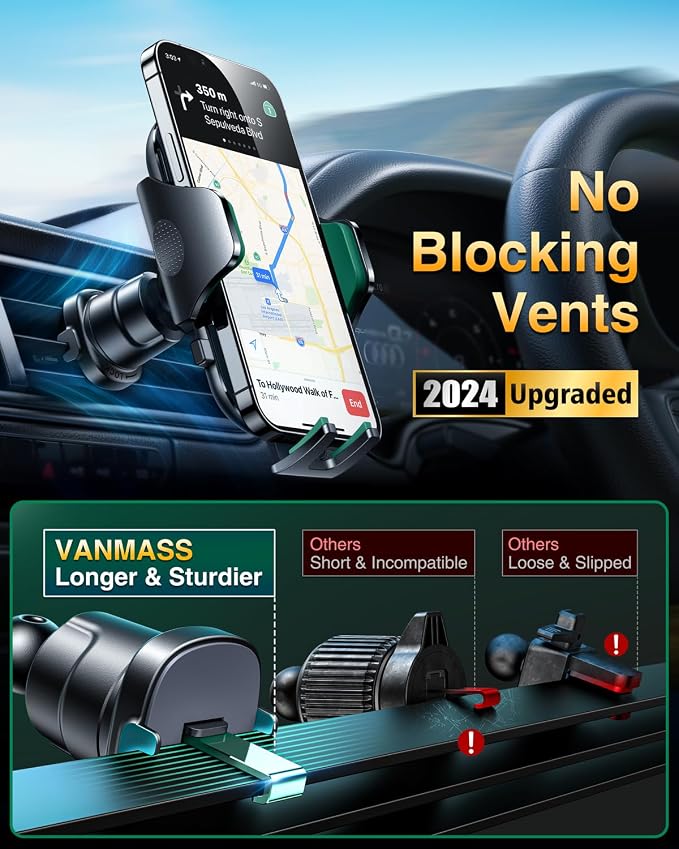 VANMASS Car Phone Holder Cell Phone Mount - Image 6
