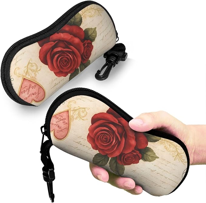 Watercolor Orca Whale Glasses Case Neoprene Portable Zipper Eyeglass Bag - Image 7